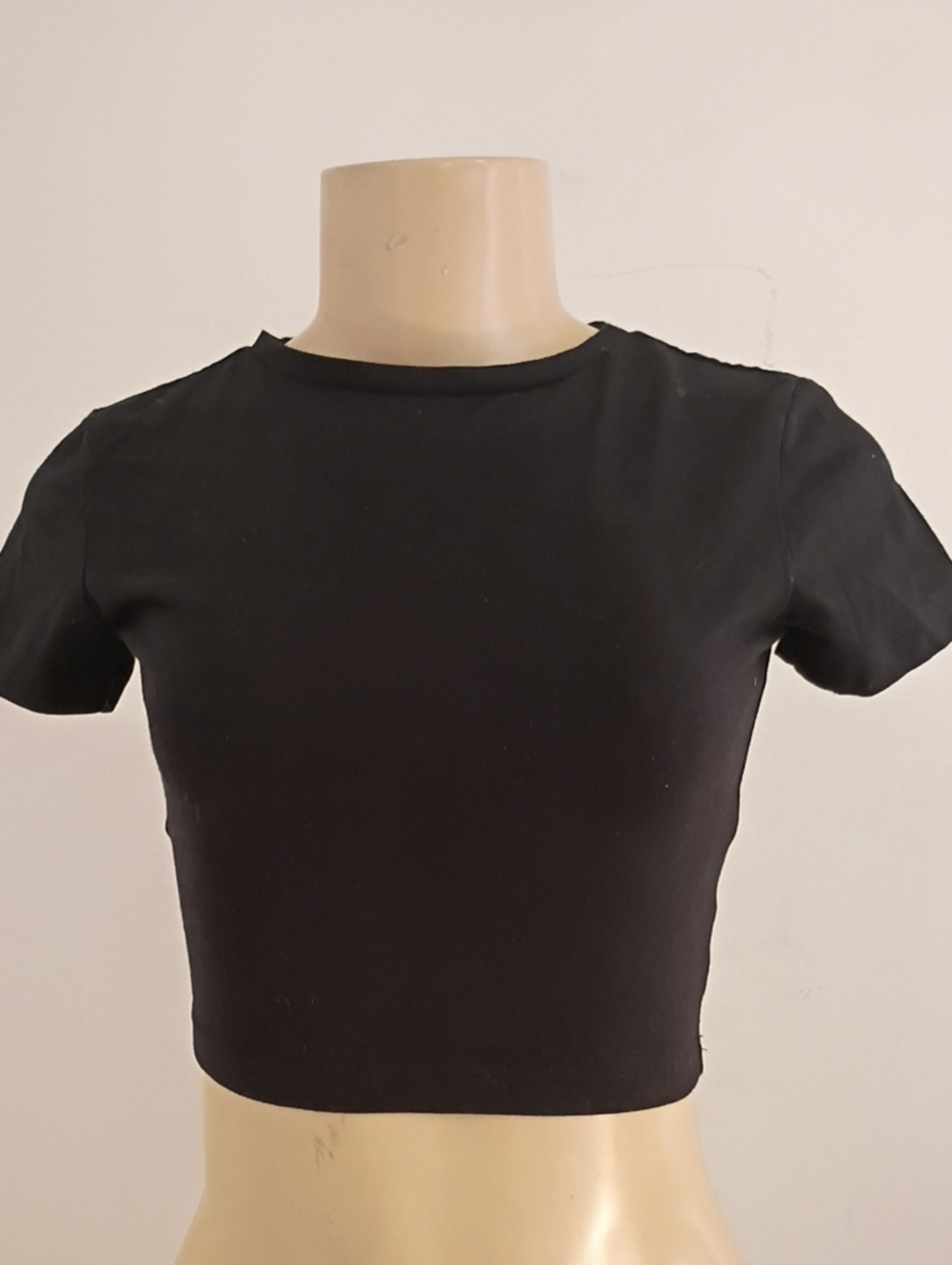 wild fable Black Cropped Crewneck Tee